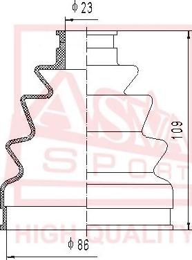 ASVA ASBT-127 - Joint-soufflet, arbre de commande cwaw.fr