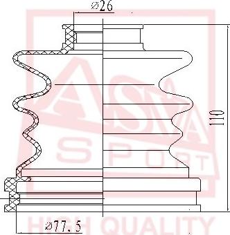 ASVA ASBT-12 - Joint-soufflet, arbre de commande cwaw.fr