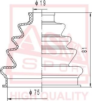 ASVA ASBT-171 - Joint-soufflet, arbre de commande cwaw.fr