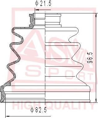 ASVA ASBT-84 - Joint-soufflet, arbre de commande cwaw.fr