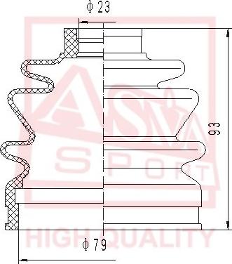 ASVA ASBT-26 - Joint-soufflet, arbre de commande cwaw.fr