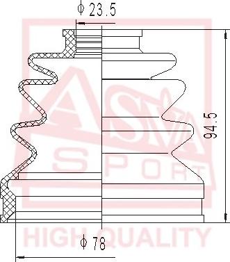 ASVA ASBT-2095 - Joint-soufflet, arbre de commande cwaw.fr