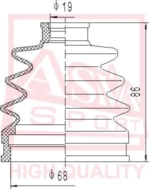 ASVA ASBT-2047 - Joint-soufflet, arbre de commande cwaw.fr