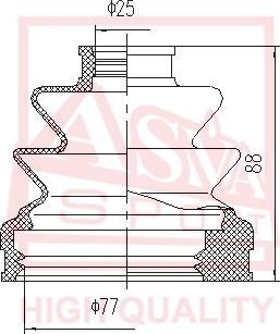 ASVA ASBT-204 - Joint-soufflet, arbre de commande cwaw.fr