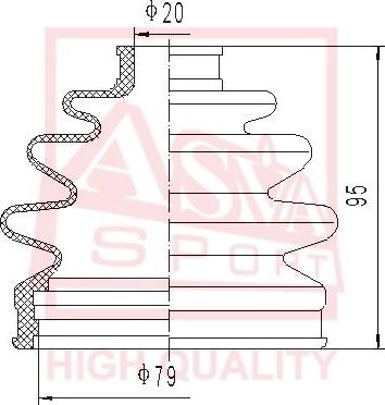 ASVA ASBT-2059 - Joint-soufflet, arbre de commande cwaw.fr