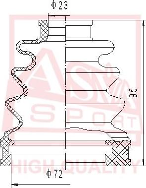 ASVA ASBT-2068 - Joint-soufflet, arbre de commande cwaw.fr