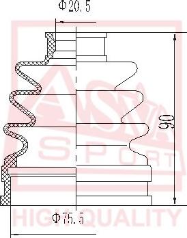 ASVA ASBT-2080 - Joint-soufflet, arbre de commande cwaw.fr