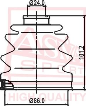 ASVA ASBT-2082 - Joint-soufflet, arbre de commande cwaw.fr