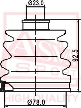 ASVA ASBT-2023 - Joint-soufflet, arbre de commande cwaw.fr