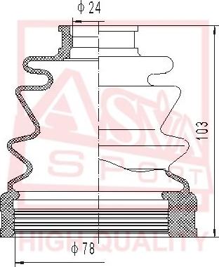 ASVA ASBT-2071 - Joint-soufflet, arbre de commande cwaw.fr