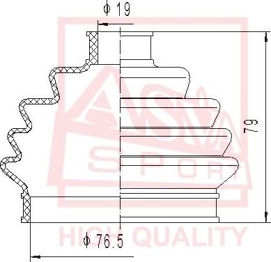 ASVA ASBT-20 - Joint-soufflet, arbre de commande cwaw.fr