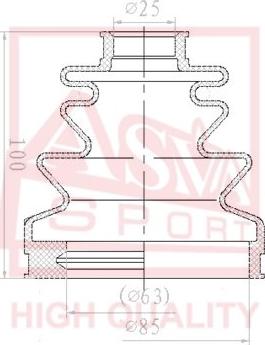 ASVA ASBT-2147 - Joint-soufflet, arbre de commande cwaw.fr