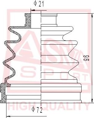 ASVA ASBT-2154 - Joint-soufflet, arbre de commande cwaw.fr