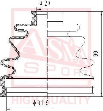 ASVA ASBT-2114 - Joint-soufflet, arbre de commande cwaw.fr