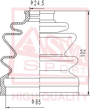 ASVA ASBT-21 - Joint-soufflet, arbre de commande cwaw.fr