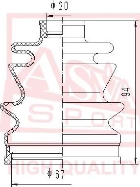 ASVA ASBT-23 - Joint-soufflet, arbre de commande cwaw.fr