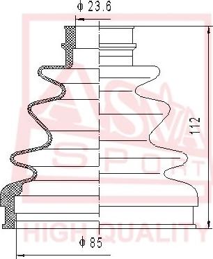 ASVA ASBT-77 - Joint-soufflet, arbre de commande cwaw.fr