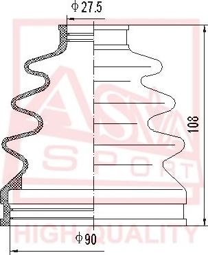 ASVA ASBT-ACV4 - Joint-soufflet, arbre de commande cwaw.fr