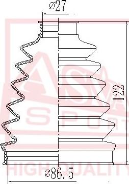 ASVA ASBT-AV3 - Joint-soufflet, arbre de commande cwaw.fr