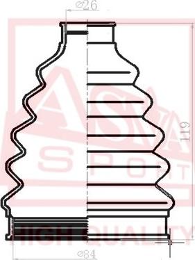 ASVA ASBT-B61 - Joint-soufflet, arbre de commande cwaw.fr