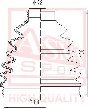 ASVA ASBT-BT50 - Joint-soufflet, arbre de commande cwaw.fr