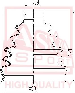 ASVA ASBT-BX1 - Joint-soufflet, arbre de commande cwaw.fr