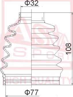 ASVA ASBT-CA2 - Joint-soufflet, arbre de commande cwaw.fr