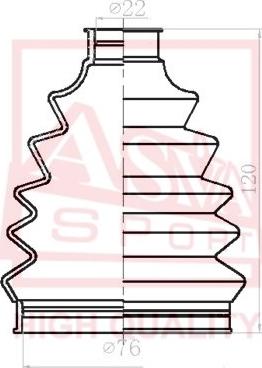 ASVA ASBT-CRT - Joint-soufflet, arbre de commande cwaw.fr