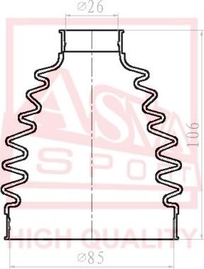 ASVA ASBT-CW5 - Joint-soufflet, arbre de commande cwaw.fr