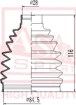 ASVA ASBT-CX7 - Joint-soufflet, arbre de commande cwaw.fr