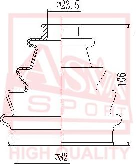 ASVA ASBT-FF2C - Joint-soufflet, arbre de commande cwaw.fr