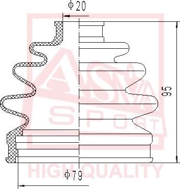 ASVA ASBT-FF2 - Joint-soufflet, arbre de commande cwaw.fr