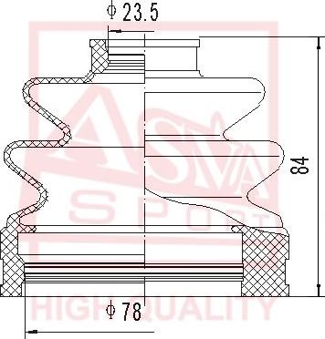 ASVA ASBT-HY89 - Joint-soufflet, arbre de commande cwaw.fr