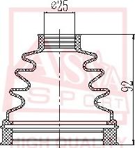 ASVA ASBT-INCD3 - Joint-soufflet, arbre de commande cwaw.fr