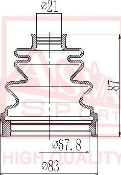 ASVA ASBT-INCD - Joint-soufflet, arbre de commande cwaw.fr