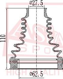 ASVA ASBT-INXE70 - Joint-soufflet, arbre de commande cwaw.fr