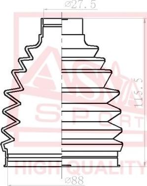 ASVA ASBT-KB4 - Joint-soufflet, arbre de commande cwaw.fr