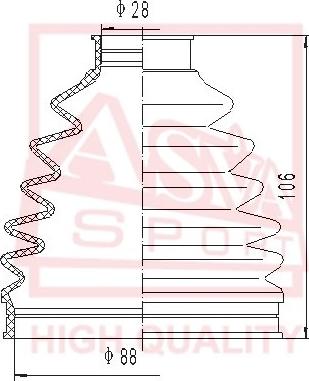 ASVA ASBT-KYR - Joint-soufflet, arbre de commande cwaw.fr