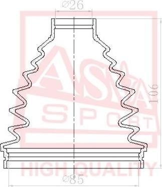 ASVA ASBT-N16B - Joint-soufflet, arbre de commande cwaw.fr