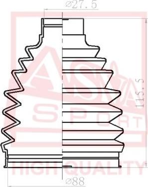 ASVA ASBT-RAV3 - Joint-soufflet, arbre de commande cwaw.fr