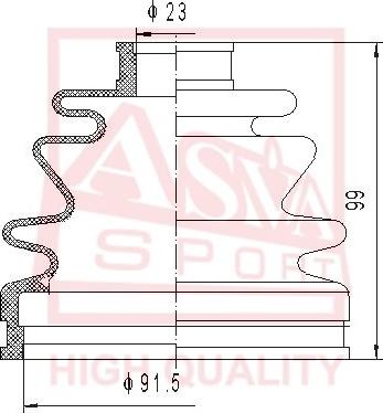 ASVA ASBT-RE - Joint-soufflet, arbre de commande cwaw.fr