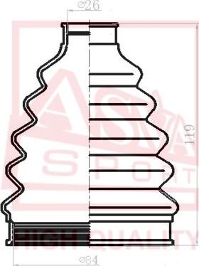 ASVA ASBT-XE70 - Joint-soufflet, arbre de commande cwaw.fr