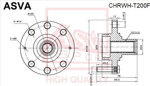 ASVA CHRWH-T200F - Moyeu de roue cwaw.fr