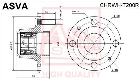 ASVA CHRWH-T200R - Moyeu de roue cwaw.fr