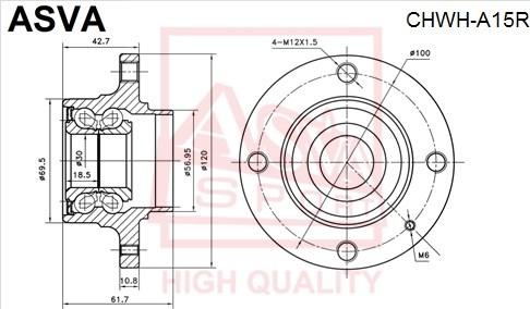 ASVA CHWH-A15R - Moyeu de roue cwaw.fr