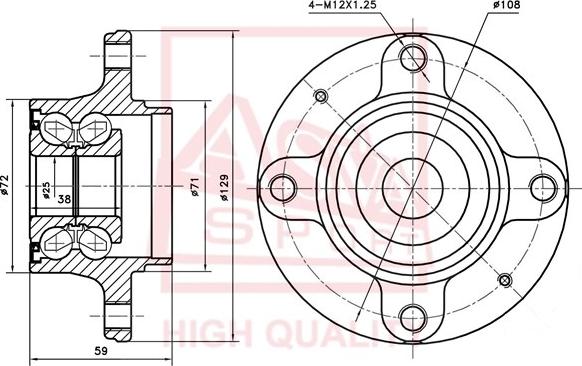 ASVA CTWH-C4R - Moyeu de roue cwaw.fr