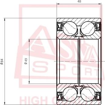 ASVA DAC49840048 - Roulement de roue cwaw.fr