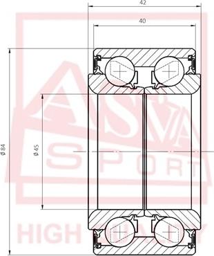 ASVA DAC45844042 - Roulement de roue cwaw.fr