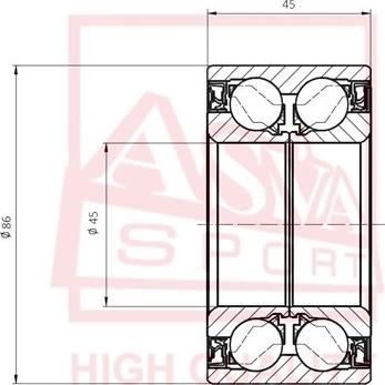 ASVA DAC45860045 - Roulement de roue cwaw.fr