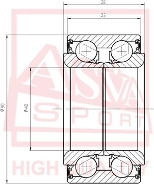 ASVA DAC40900028-23 - Roulement de roue cwaw.fr